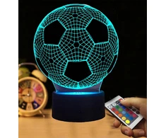 Bez Marki 3D RGB LED futbolo naktinė lempa, stalinė lempa, nuotolinio valdymo pultas, vaikams