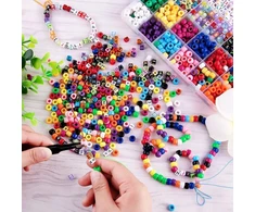 Bez Marki 4000 vnt ponių karoliukų rinkinys, 2400 vnt Rainbow Kandi karoliukų ir
