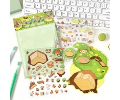 Bez Marki 4x 3d Lipdukų Rinkinys "roombox" - "pasidaryk pats" Mini Pasaulis