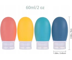 Bez Marki 4x Silikoninės kelioninės buteliukų rinkinys, 60ml