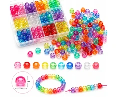 Bez Marki 500 vnt. blizgučių karoliukai "pony Beads" - papuošalams ir plaukų aksesuarams