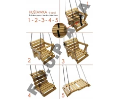 Bez Marki 5in1 sūpynės, tamsaus ąžuolo medienos