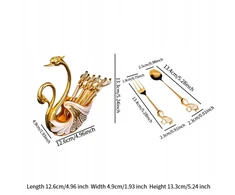 Bez Marki 6 vnt. gulbės formos stalo įrankių rinkinys Elegant Fruit Daugiafunkcis 13,4 cm x 2,3 cm