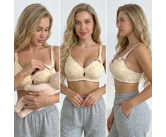 Bez Marki 80C- BRA, STABDYTA nėščiųjų maitinimo liemenėlė - KOTWIC-BEIGE