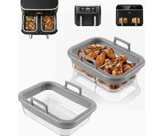 Bez Marki AIRFRYER MOLD 2 VIENETŲ KAIŠMAI ATSPARIŲ STIKLINIŲ TALPŲ RANDENOS