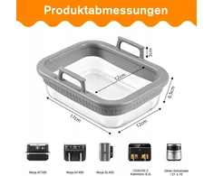 Bez Marki AIRFRYER STIKLINĖ KEPO KEPO 20X15X86CM INDUS SU RANKENA