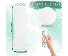 Bez Marki Akvarelinis POPIERIUS 100 LAKŠČIŲ 5X15CM 300G STORIS Baltas DVIPUSIS DAŽYMAS