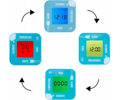 Bez Marki alarm vaikams temperatura zegar mėlyna mały