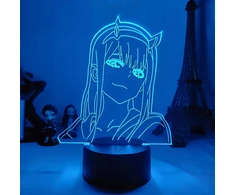 Bez Marki Anime DARLING In The FRANXX zero dwa 3D noc światło kolorowa lampka