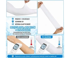 Bez Marki Apsauginės nuo UV spindulių UPF50+ aušinimo suspaudimo rankovės 4 poros baltos
