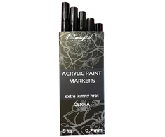 Bez Marki Artmagico marker akrylowy 5 vnt juoda 0,7 mm