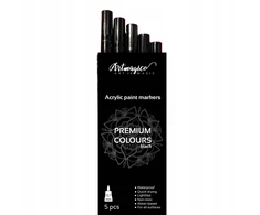 Bez Marki Artmagico marker akrylowy 5 vnt juoda 0,7 mm