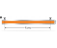 Bez Marki Atspindinti siuvimo juosta vaikams, oranžinė, 4 cm, 5 m