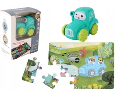 Dėlionė Bez Marki Auto puzzle Przygoda drogowa traktor Pro Kids