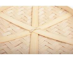 Garų puodas Bambuko garlaivis 24 cm, 1 pakopos dangtelis, garinantis rankdarbių wok