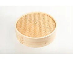 Bez Marki Bambuko garlaivis 24 cm, 1 pakopos dangtelis, garinantis rankdarbių wok
