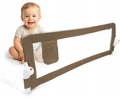 Bez Marki BARIERKA DO ŁÓŻKA OCHRONNA ZABEZPIECZAJĄCA DLA DZIECI 150cm 48,5cm smėlio sp.