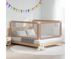 Bez Marki Barierka zabezpieczająca do łóżka taupe 200 x 25 cm, wysokość 70-95 c