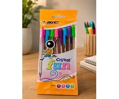 Bez Marki Bic Cristal Fun spalvoti rašikliai, 8 vnt.