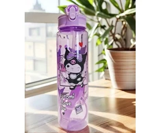 Gertuvė Bez Marki BIDON BUTELKa kotek KUROMI 700ML su naklejkami violetinė