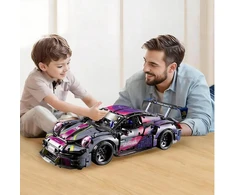 Bez Marki Block Set Cyberpunk Mega Speed ​​​​Champion konstravimo blokų rinkinys