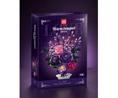 Bez Marki Blocks Flowers Bouquet Premium – DIY rožių rinkinys, unikalus kaip dovana