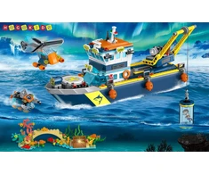 Bez Marki BLOKUOJA LAIVĄ OCEAN EXPLORER LED LAIKOMASIS ŽAISLAS 542 ELEMENTAI 6+ M. ​​VAIKAMS