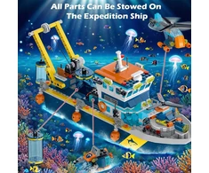 Bez Marki BLOKUOJA LAIVĄ OCEAN EXPLORER LED LAIKOMASIS ŽAISLAS 542 ELEMENTAI 6+ M. ​​VAIKAMS