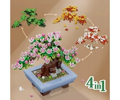 Bez Marki BONSAI Blocks Cherry blossom TREE BOTANINIS RINKINYS 6+