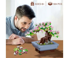 Bez Marki BONSAI Blocks Cherry blossom TREE BOTANINIS RINKINYS 6+