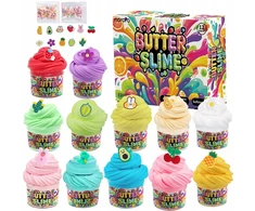 Bez Marki Butter Slime Masa Plastyczna XXL 12szt Pachnący Slime Dodatki Charms
