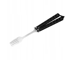 Bez Marki Butterfly Fork lauko indai, nešiojama metalinė drugelio juoda rankena