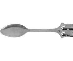 Bez Marki Butterfly Spoon sulankstomas stovyklavimo indas nerūdijančio plieno Argent rankena