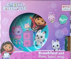 Bez Marki CAT HOUSE GABI GABBY DOLHOUSE Pusryčių komplektas lėkštė, dubuo, puodelis