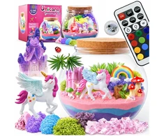 Bez Marki CREATIVE DIY UNICORN KIT MAGICAL TERRARIUM LED FONNIS ŠVIETIMAS + NUOTOLINIO PULTAS