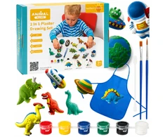 Bez Marki DAŽYMO RINKINYS VAIKAMS 3D DINOZAURŲ FIGURĖLIŲ DAŽŲ MONTESSA šepetėliai