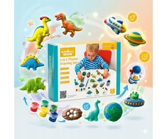 Bez Marki DAŽYMO RINKINYS VAIKAMS 3D DINOZAURŲ FIGURĖLIŲ DAŽŲ MONTESSA šepetėliai
