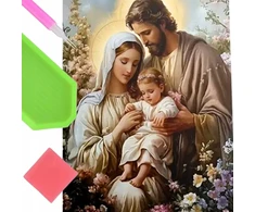 Norimpex Bez Marki Deimantinis siuvinėjimas Mozaika Deimantinis paveikslas Šventoji Šeima Jėzus Marija 30x40