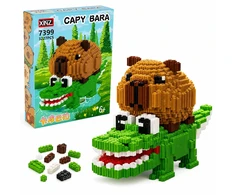 Bez Marki DIDELIS 3D BLOKŲ RINKINYS CAPYBARA ANT CROCODILE 3227 EL DIY FIGURINĖS VAIKAMS