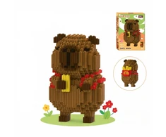 Bez Marki DIDELIS 3D CAPYBARA KALULŲ RINKINYS SU KURINE IR GRUPĖTOMIS 1483 ELEMENTAI. „Pasidaryk pats“ FIGŪRA