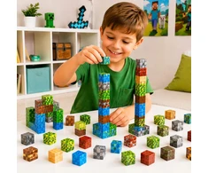 Bez Marki DIDELIS 3D MAGNETINIŲ BLOKŲ RINKINYS 180 vnt + FIGURINĖS dovanų dėžutė