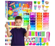 Bez Marki DIDELIS SLIME RINKINYS, SLIMŲ GAMYBAI VAIKAMS PLASTIKOS PASTA 126in1