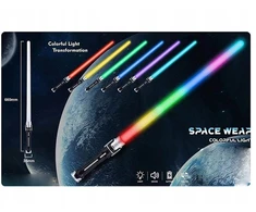 Bez Marki DIDELIS ŠVIESOS kardas, skirtas WARRIOR STAR LED GINKLUI, 66 cm