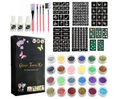 Bez Marki DIDELIS TATUiruočių rinkinys GLITTER TATTUOS ŠABLONAI VAIKAMS XXL