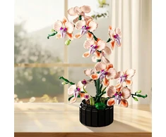 Bez Marki Dirbtinė orchidėja vazonėlyje Orchidėjų modelio kūrybinis rinkinys, statybiniai blokai
