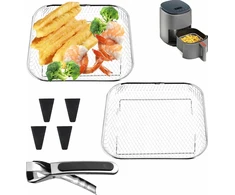 Bez Marki DO FRYTKOWNICY 7 SZTUK 20.5X20.5 CM STAL NIERDZEWNA STOSOWE KOSZE