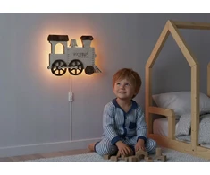Bez Marki Drewniana Lampka Nocna LOKOMOTYWA su Imieniem LED Pociąg Prezent