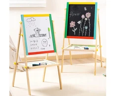 Bez Marki Dvipusė edukacinė lenta vaikams 2in1 medinė su priedais