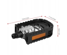 Bez Marki DVIRAČIO PEDALAI ALIUMINIO PLATFORMA JUODOS ANTISLIDIMO 14mm