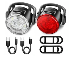 Bez Marki DVIRAČIO ŽIBINTŲ RINKINYS USB DVIRAČIO PRIEKINIŲ IR GALINIO ŽIBINTŲ RINKINYS